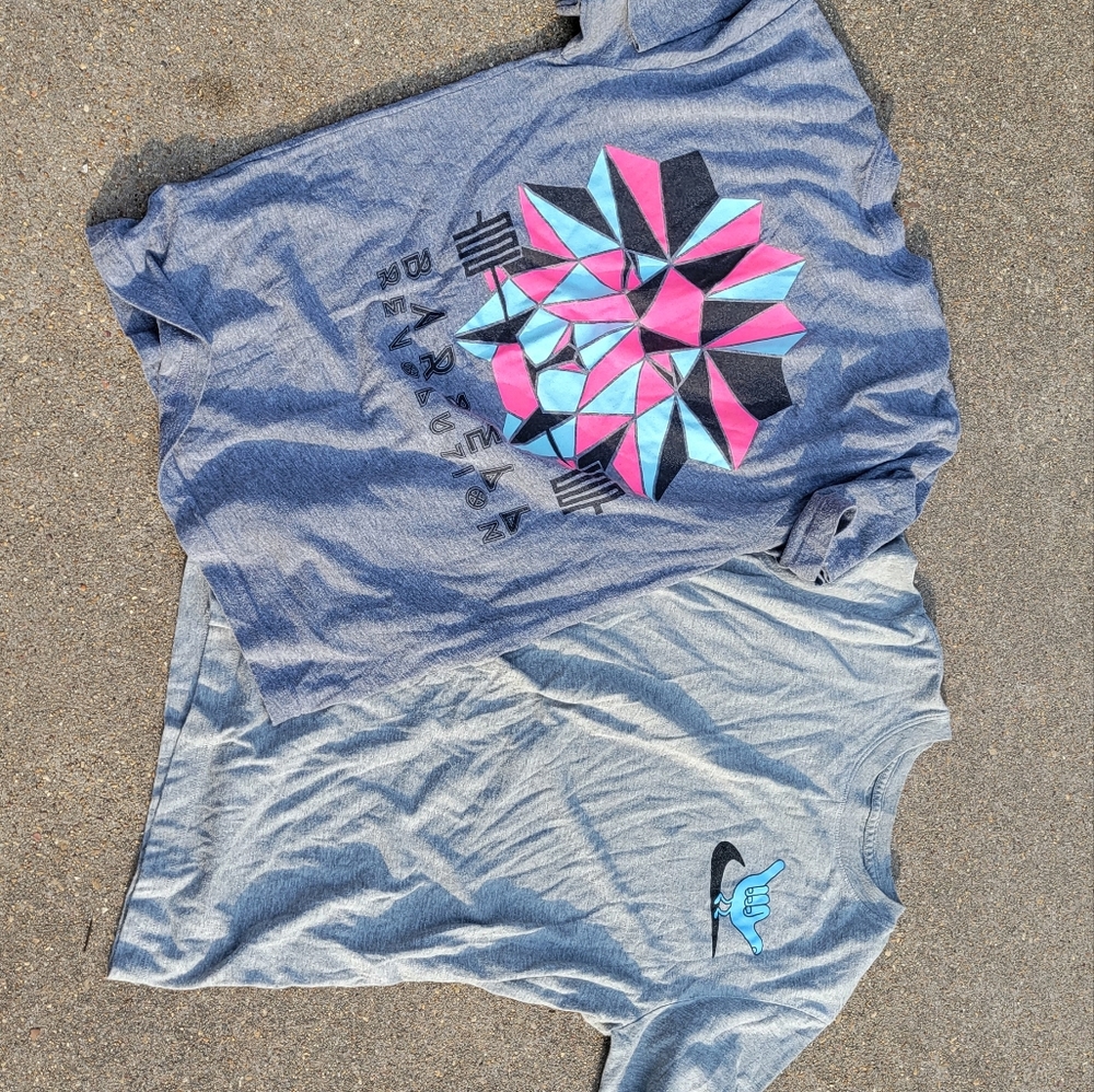 2 athletic shirts
